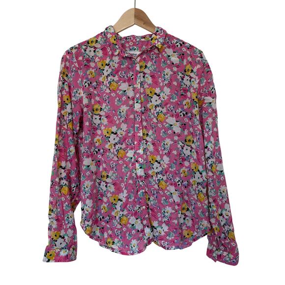 Holding Horses Button Up Blouse Size 8 Floral Shirt Boho Western Top Cotton - Picture 1 of 7